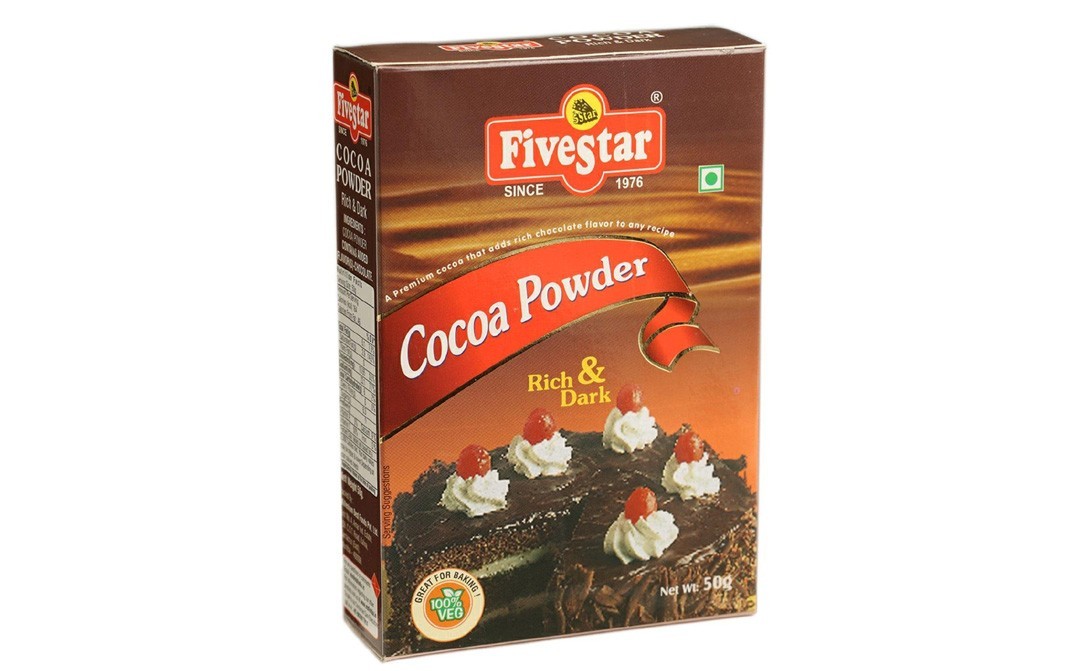 Five Star Cocoa Powder Rich & Dark   Box  50 grams